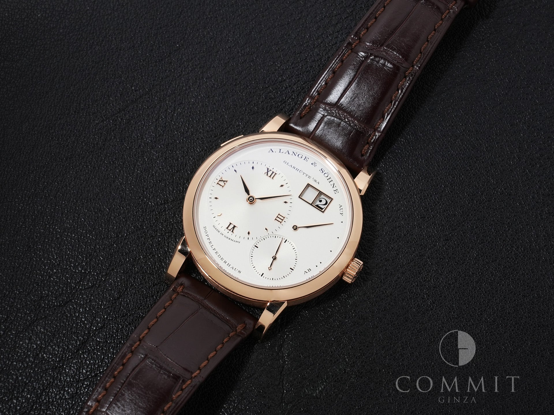 A. Lange &amp; Söhne Lange 1 Ref. 191.032 18KPG Silver Dial Excellent Condition vrcsxw2c