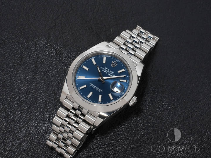 Rolex Datejust 41 Ref. 126300 Stainless Steel Bright Blue Dial