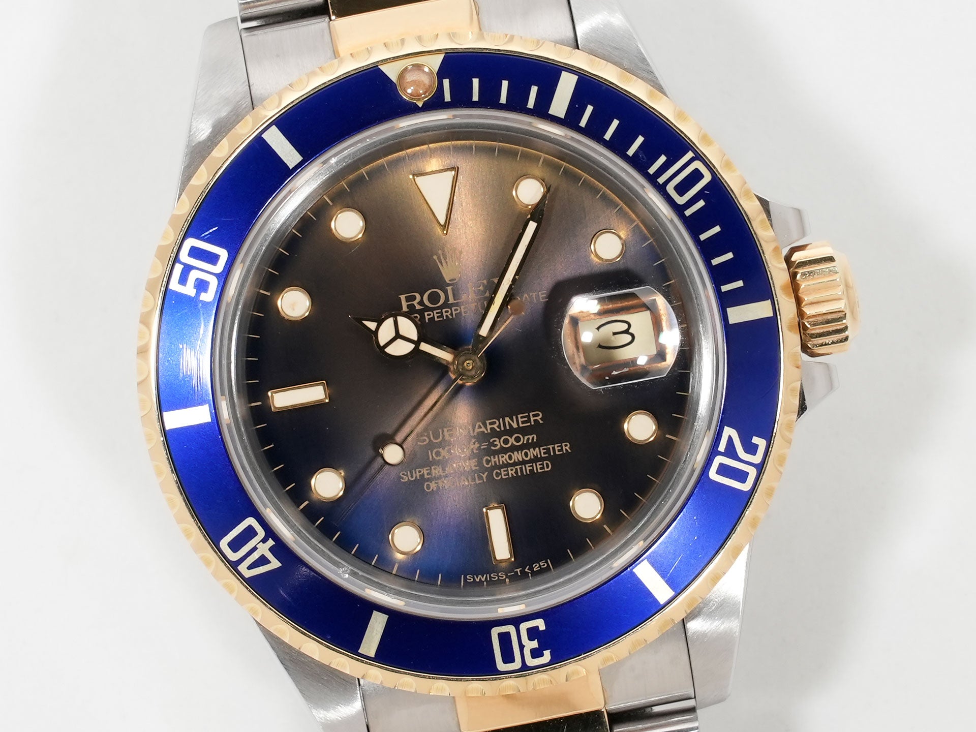 ロレックス サブマリーナー デイト Ref.16803 SS/YG ブルー文字盤 中古 xz38jvjg