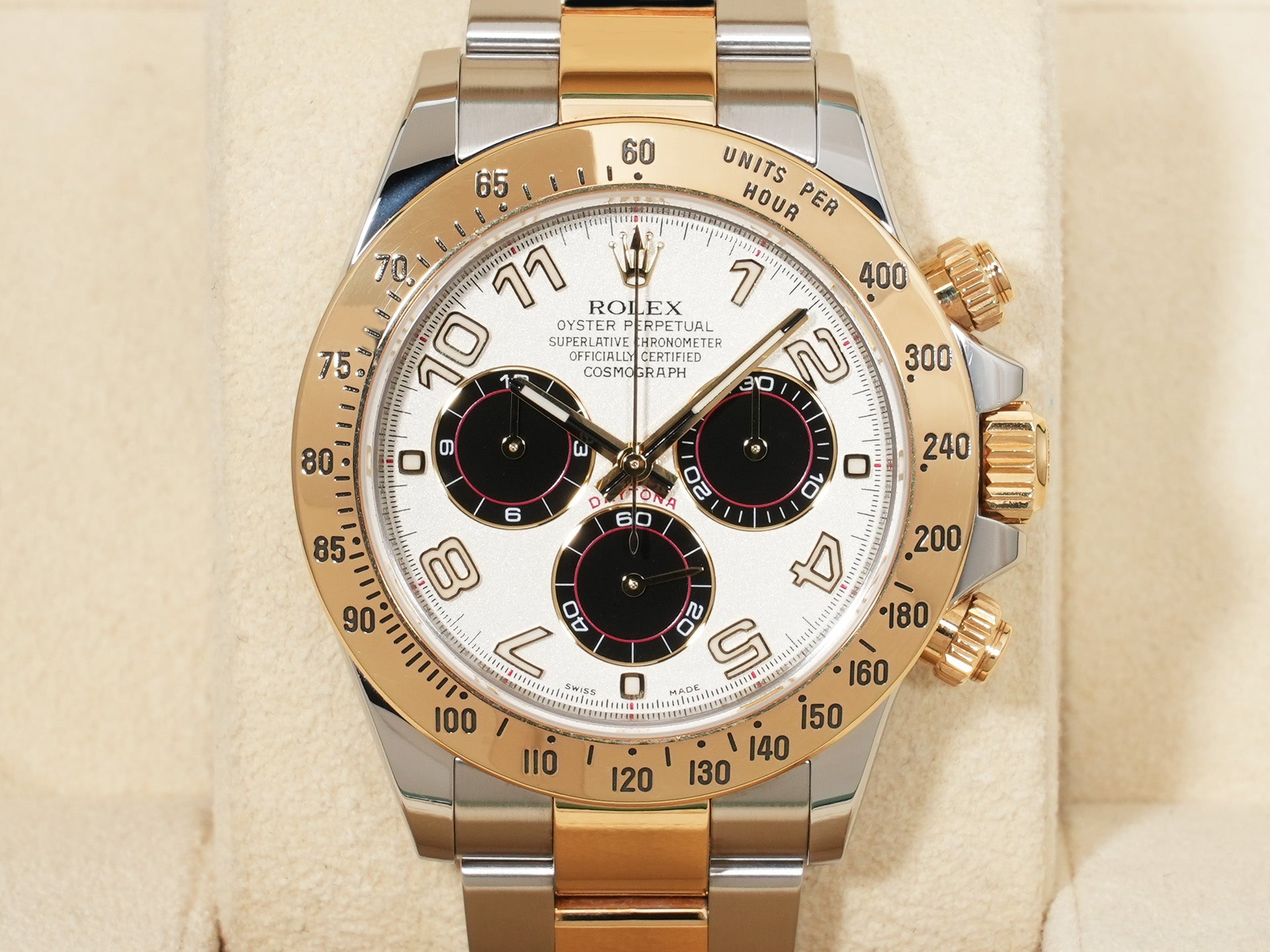ロレックス デイトナ Ref.116523 SS/YG ホワイトアラビア文字盤 中古 icnoi74t