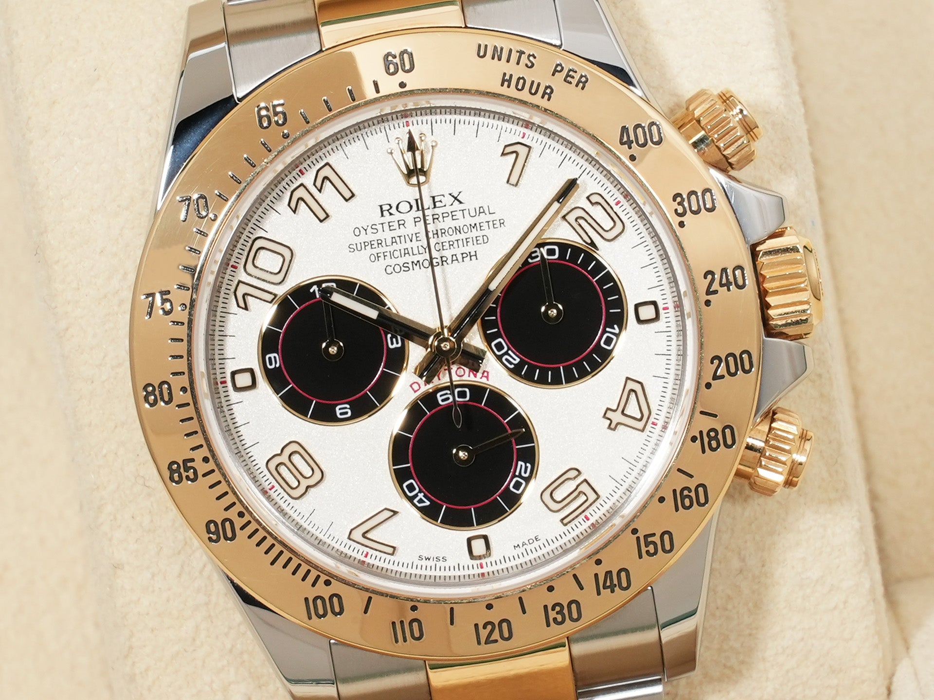 ロレックス デイトナ Ref.116523 SS/YG ホワイトアラビア文字盤 中古 icnoi74t