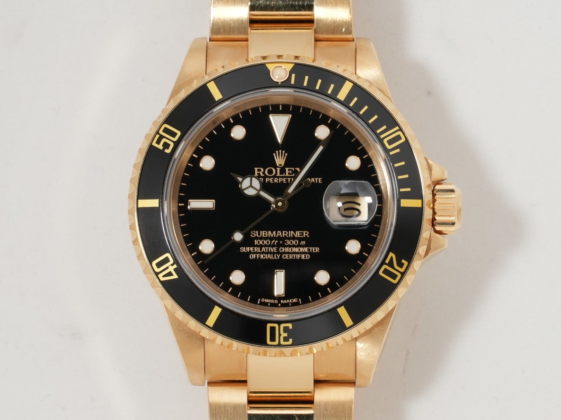 ロレックス サブマリーナー デイト Ref.16618 18KYG ブラック文字盤 中古 7bx3n4h8