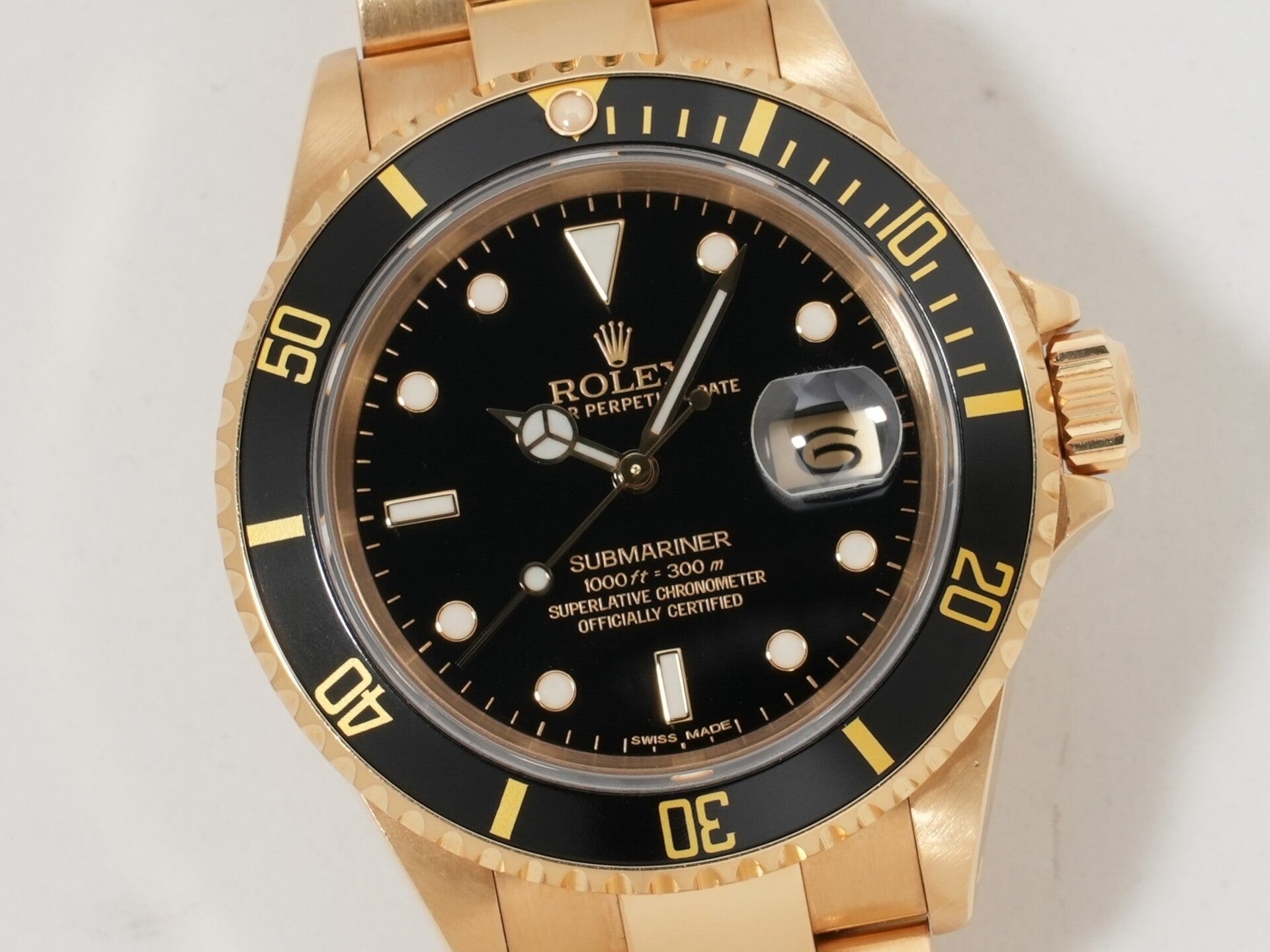 ロレックス サブマリーナー デイト Ref.16618 18KYG ブラック文字盤 中古 7bx3n4h8