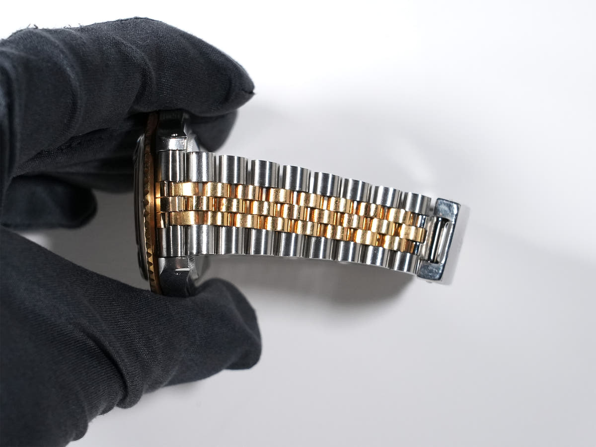 Pre-owned Rolex GMT-Master Ref. 16753 Stainless Steel/Yellow Gold with Brown Dial and Jubilee Bracelet (adcrqdwp)