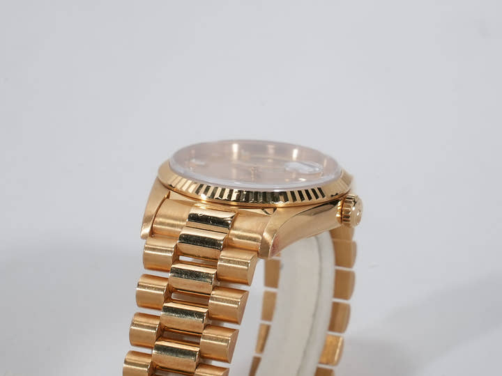 Rolex Day-Date 36 Ref. 18238A Yellow Gold Champagne Gold x 10P Diamond Dial