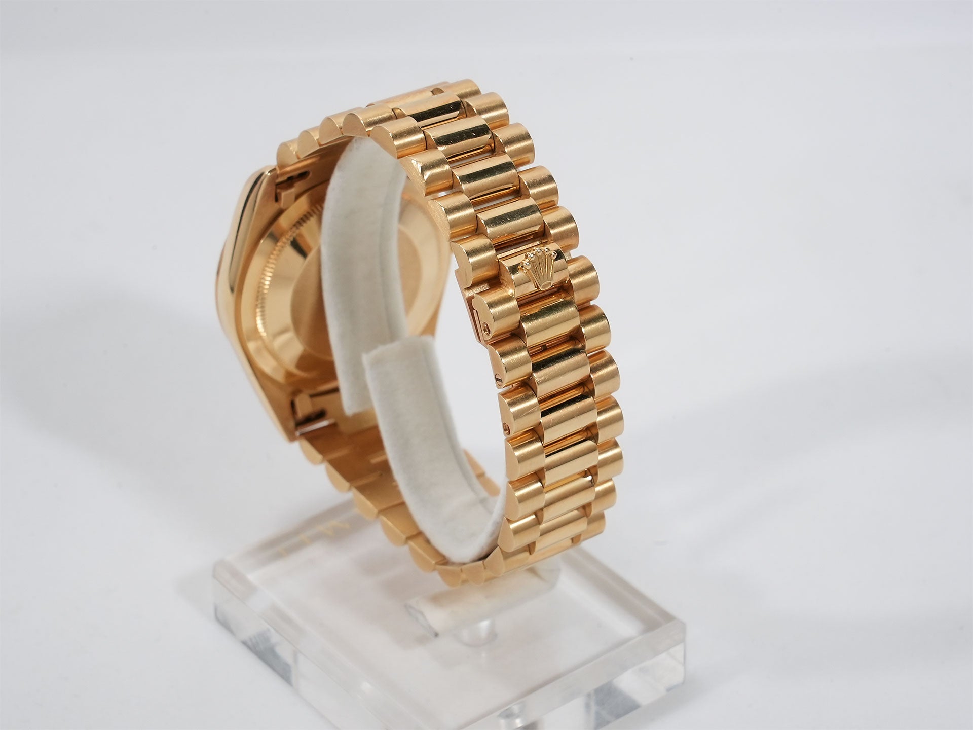Pre-owned Rolex Day-Date 36 Ref. 18238A 18KYG Champagne Gold with 10 Diamond Dial (tros2mqm)
