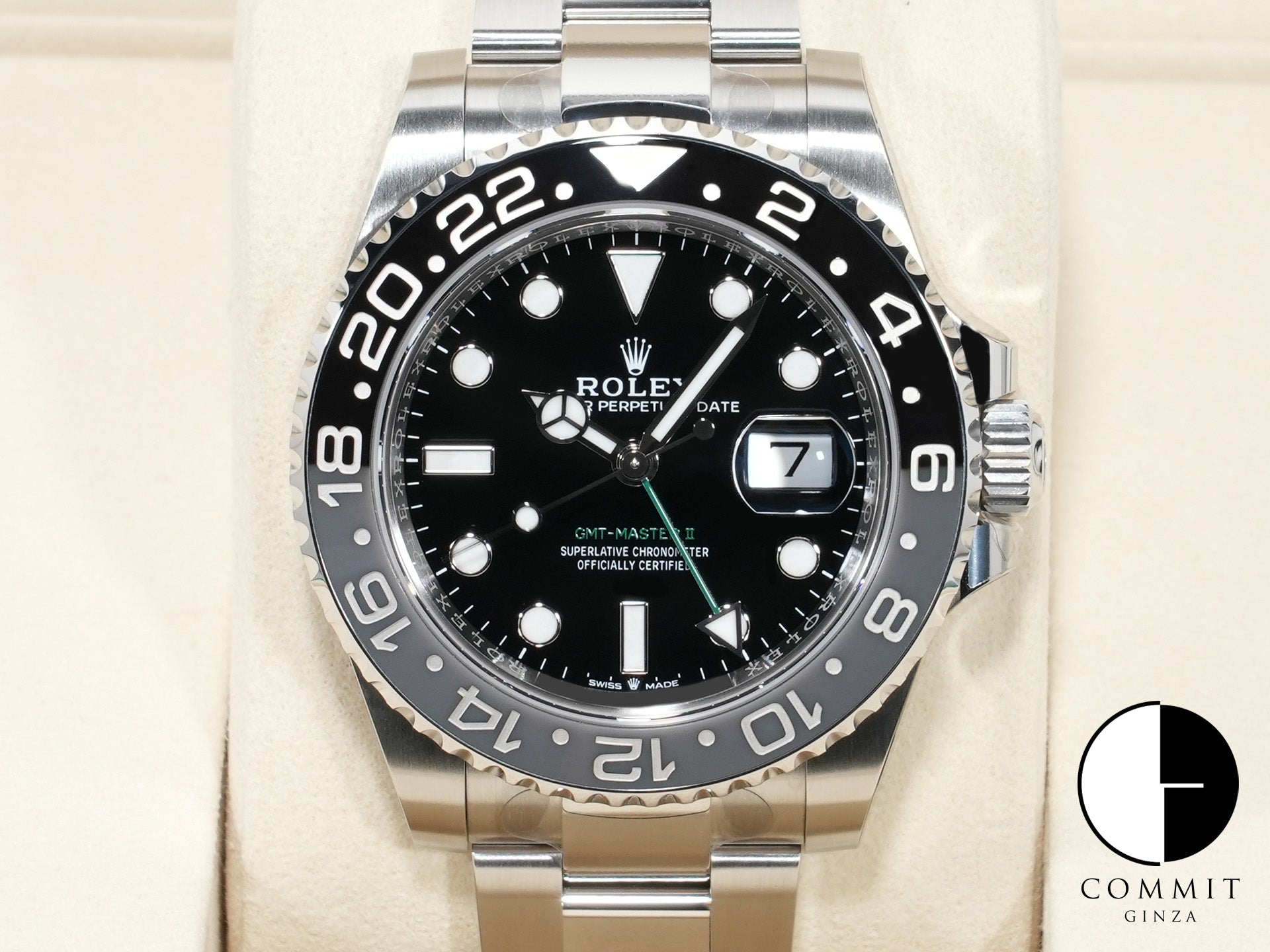 Rolex GMT-Master II Ref. 126710GRNR Stainless Steel Black Dial Oyster Bracelet Unused b3vptw8o