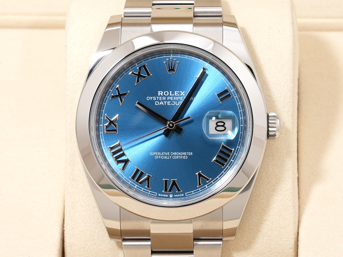 Rolex Datejust 41 Ref. 126300 Stainless Steel Azzurro Blue Dial Oyster Bracelet Unused 998ufc2y