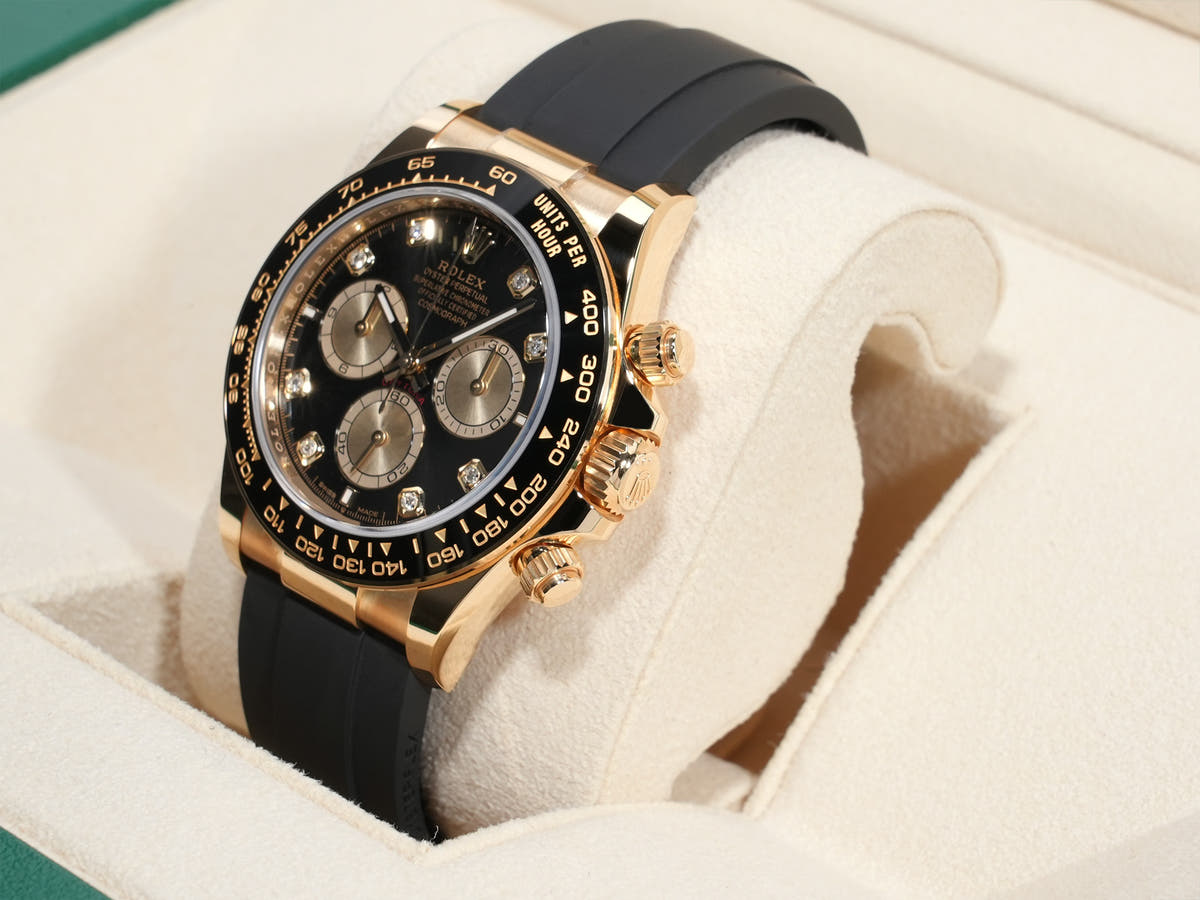 ロレックス デイトナ Ref.126518LN 18KYG ブライトブラックxゴールデンx8Pダイヤ文字盤 未使用 zmfbcw39
