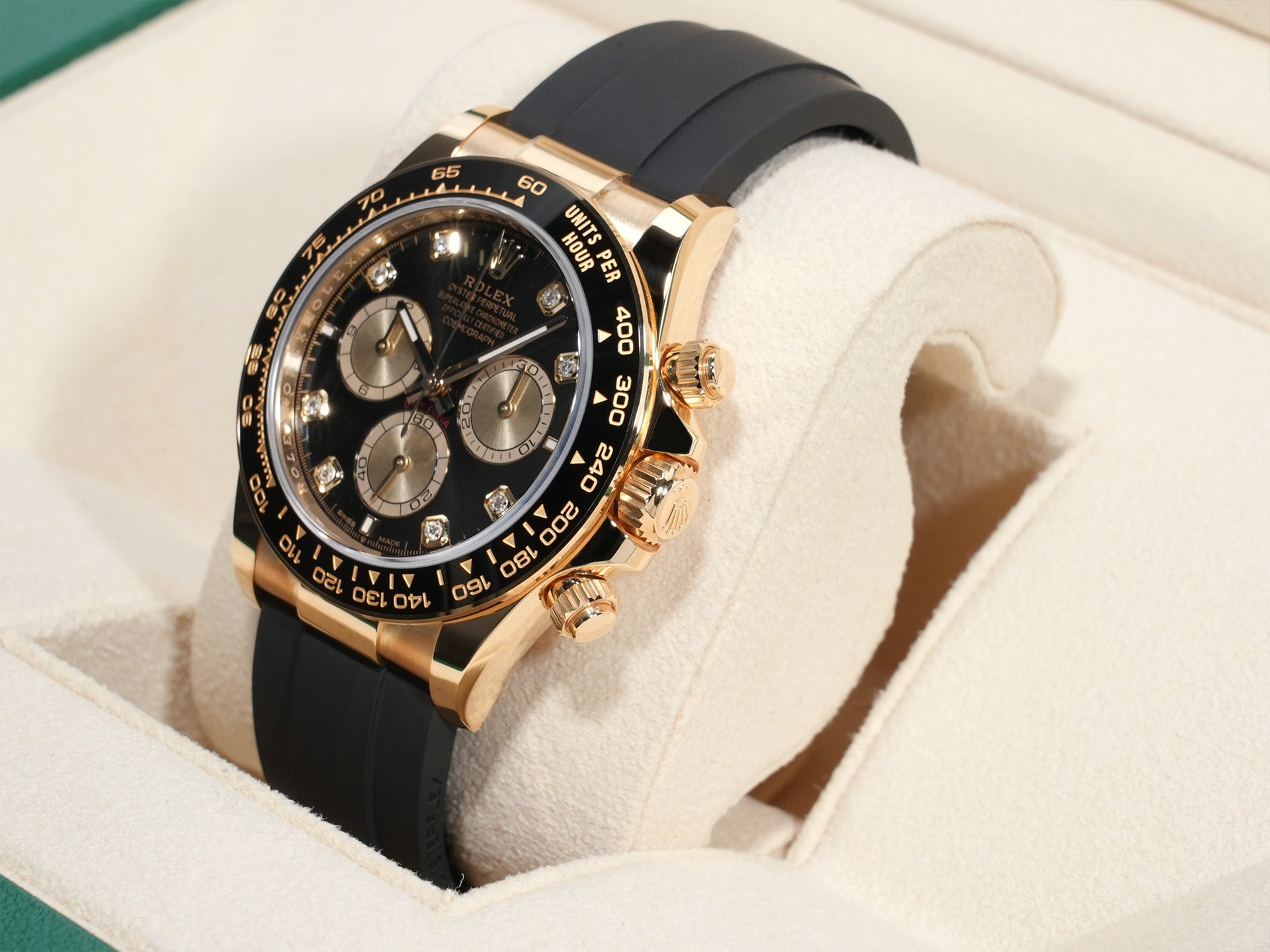 ロレックス デイトナ Ref.126518LN 18KYG ブライトブラックxゴールデンx8Pダイヤ文字盤 未使用 zmfbcw39