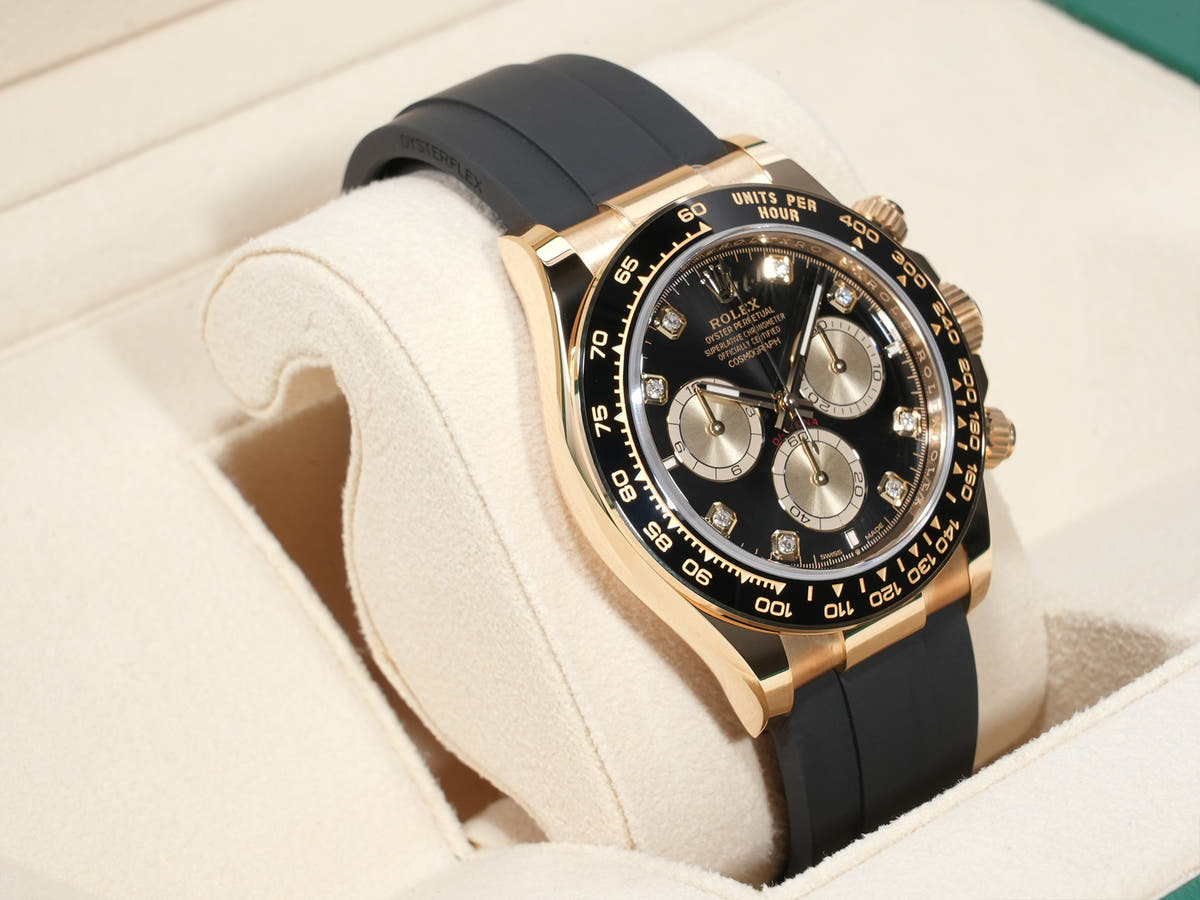 ロレックス デイトナ Ref.126518LN 18KYG ブライトブラックxゴールデンx8Pダイヤ文字盤 未使用 zmfbcw39