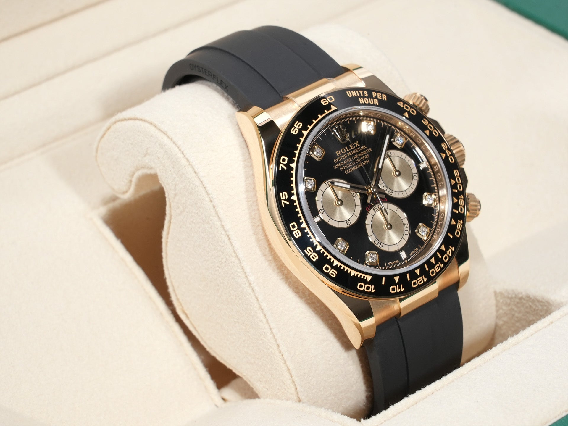 ロレックス デイトナ Ref.126518LN 18KYG ブライトブラックxゴールデンx8Pダイヤ文字盤 未使用 zmfbcw39