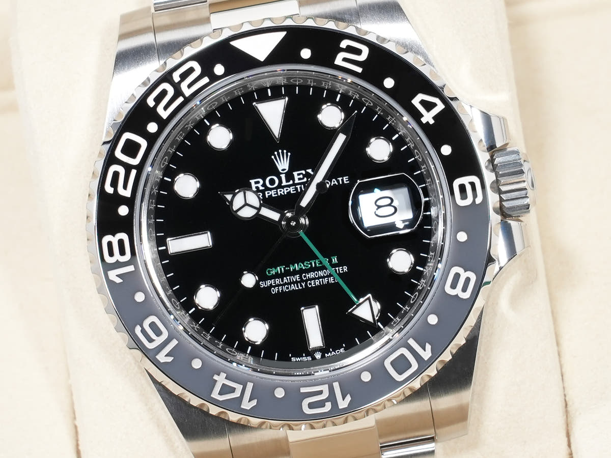 ロレックス GMTマスターII Ref.126710GRNR SS ブラック文字盤 オイスターブレスレット 未使用 ub8g6iva