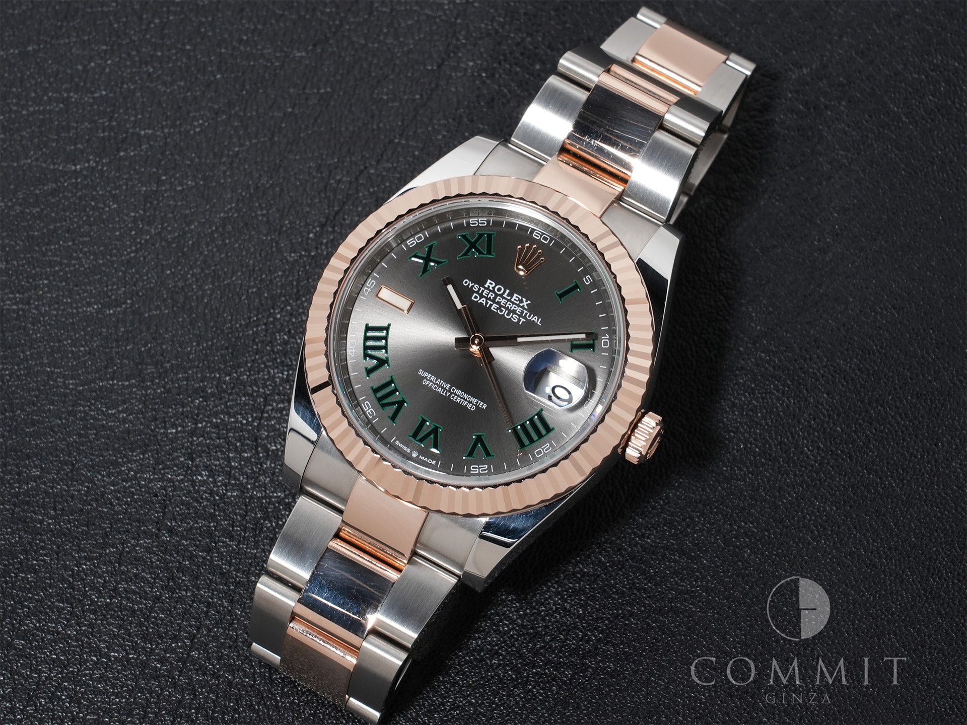 Rolex Datejust 41 Ref.126331 SS/ERG Slate Roman Dial Oyster Bracelet Good Condition Pre-Owned 23jnm6gp
