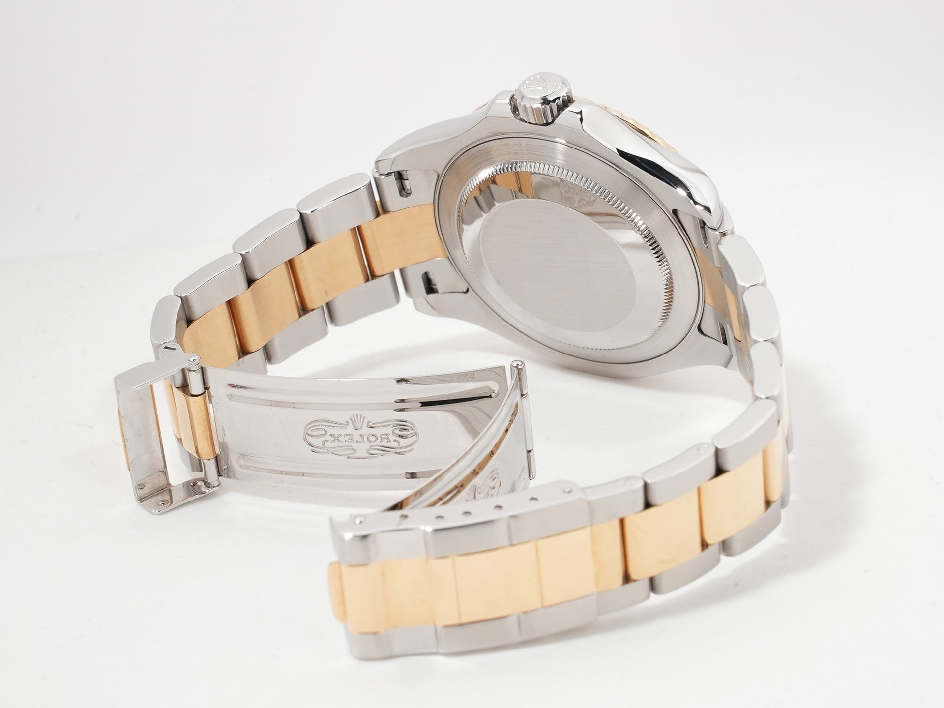 Rolex Yacht-Master 40 Ref. 16623NGR Stainless Steel/Yellow Gold with White Shell and Ruby Dial, Excellent Condition (ifk3zxax)