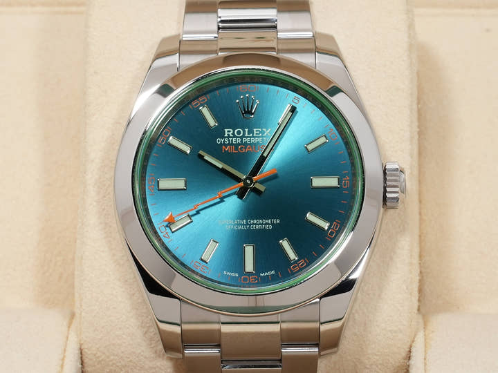 ロレックス ミルガウス Ref.116400GV ステンレススチール Zブルー文字盤
