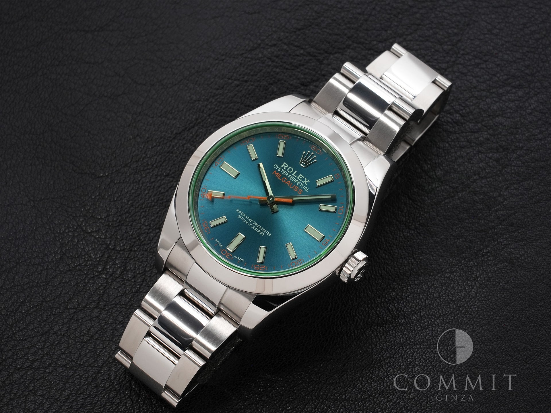 ロレックス ミルガウス Ref.116400GV SS Zブルー文字盤 美中古 uy8nca8q