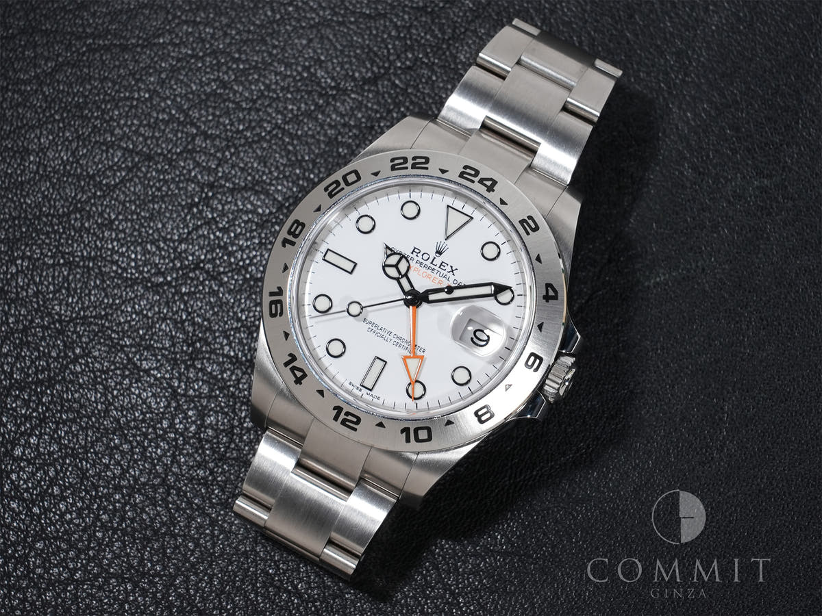 Rolex Explorer II Ref. 216570 Stainless Steel White Dial Excellent Condition vd49ev4a