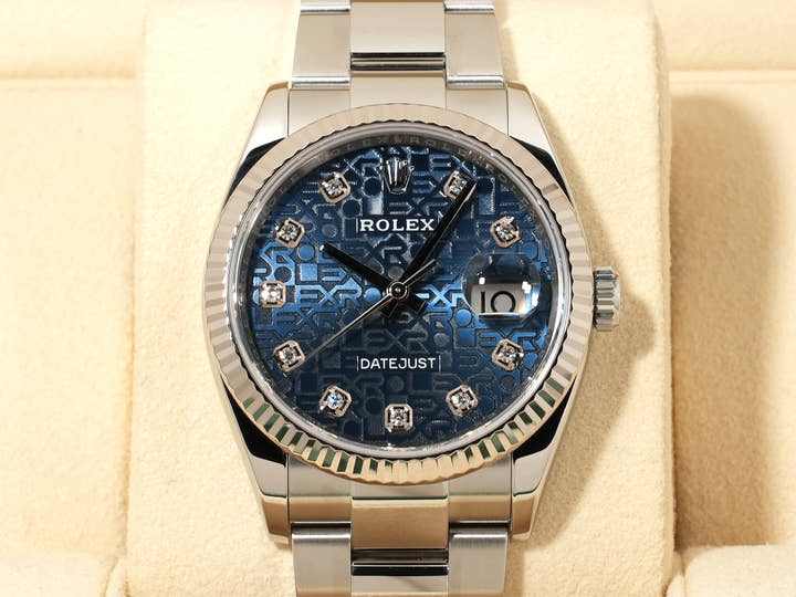 ロレックス デイトジャスト36 Ref.126234G ステンレススチール/ホワイトゴールド ブルーホリコンピューター文字盤 オイスターブレスレット