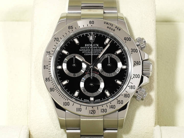 ロレックス デイトナ Ref.116520 ステンレススチール ブラック文字盤 中古 wddt72w4