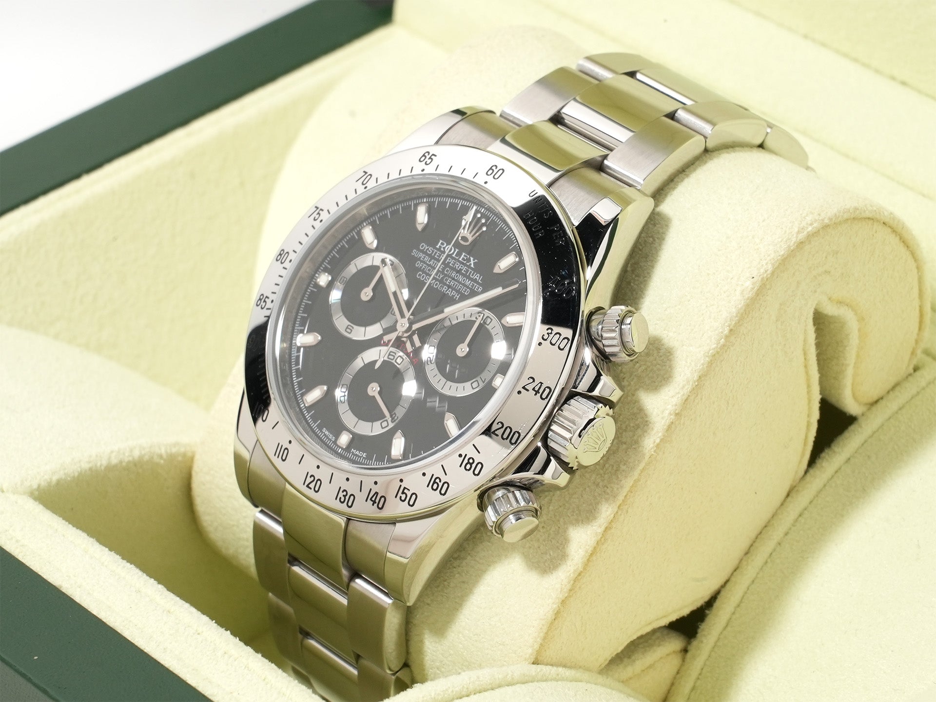 Rolex Daytona Ref. 116520 Stainless Steel Black Dial Pre-owned wddt72w4