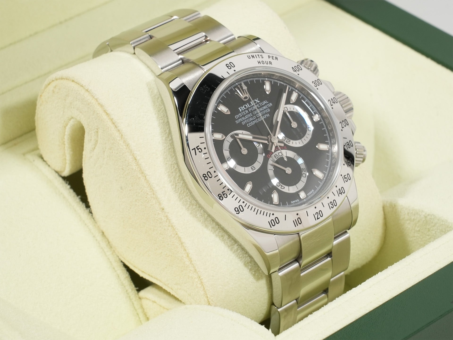 Rolex Daytona Ref. 116520 Stainless Steel Black Dial Pre-owned wddt72w4