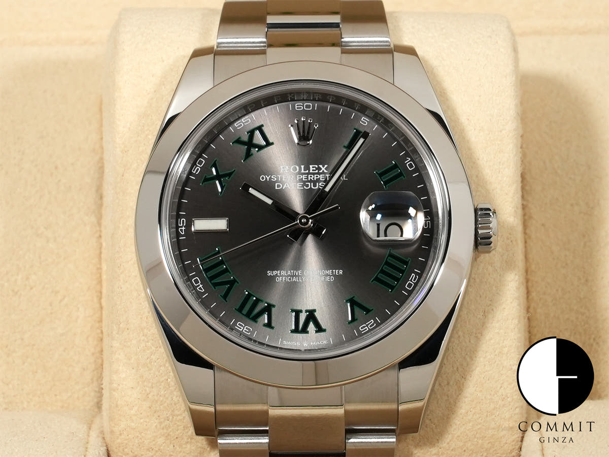 ロレックス デイトジャスト41 Ref.126300 SS スレートローマン文字盤 オイスターブレスレット 中古 uhjxxdew