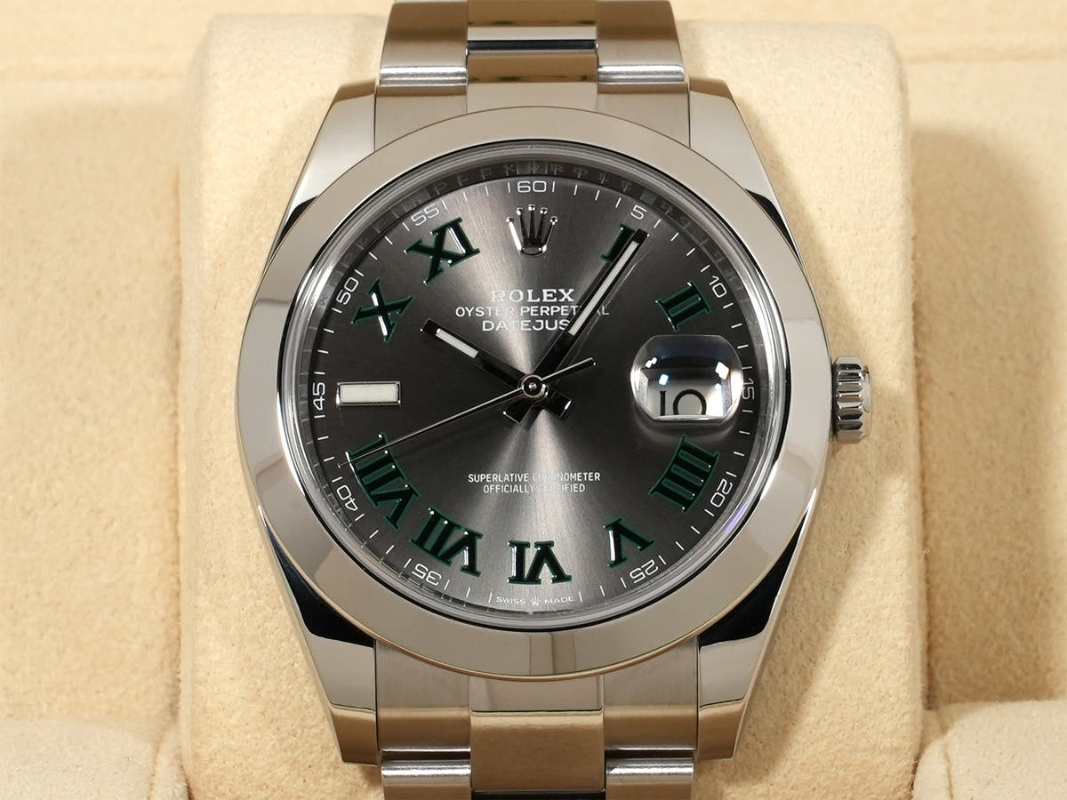 ロレックス デイトジャスト41 Ref.126300 SS スレートローマン文字盤 オイスターブレスレット 中古 uhjxxdew