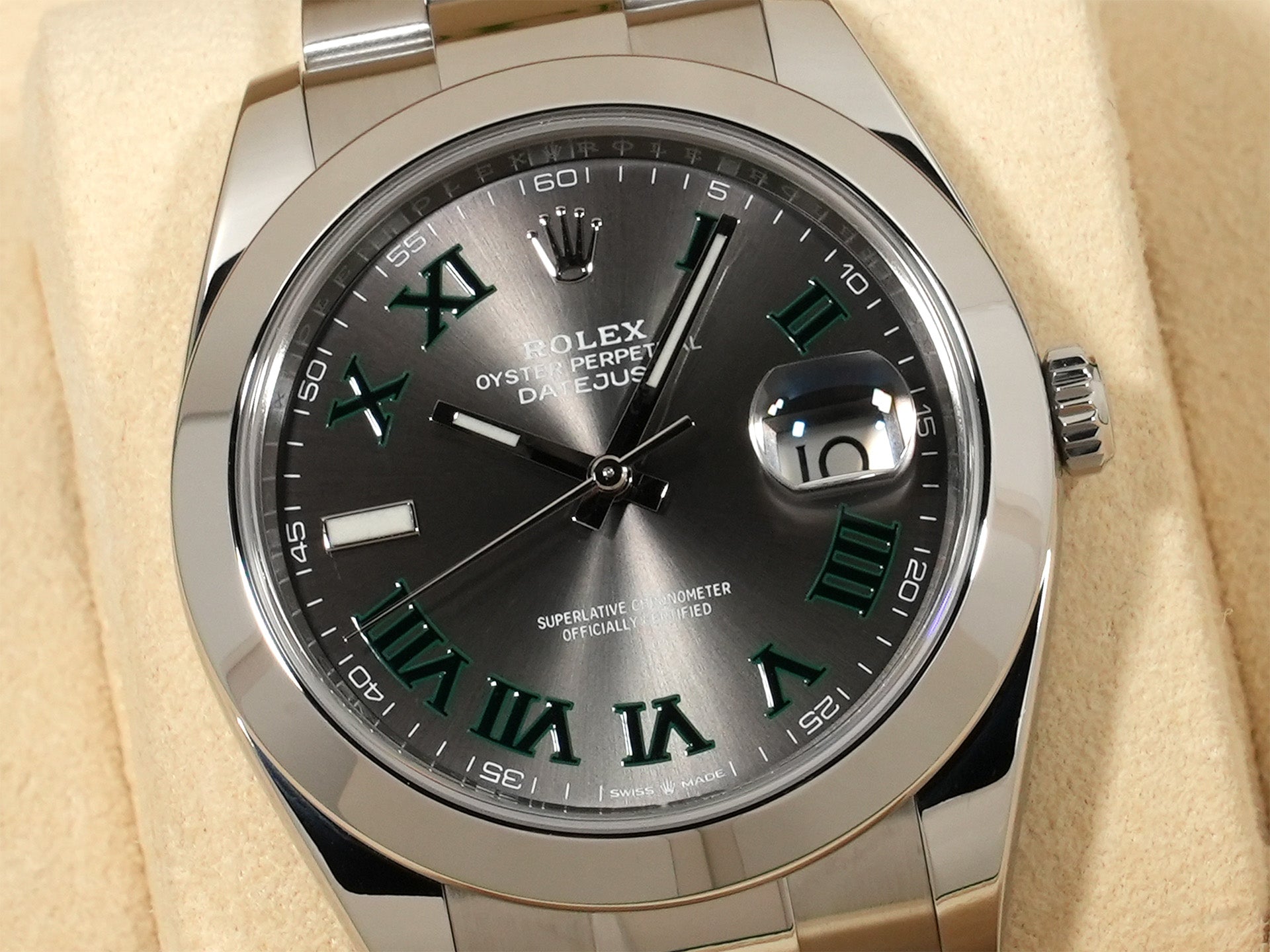 ロレックス デイトジャスト41 Ref.126300 SS スレートローマン文字盤 オイスターブレスレット 中古 uhjxxdew