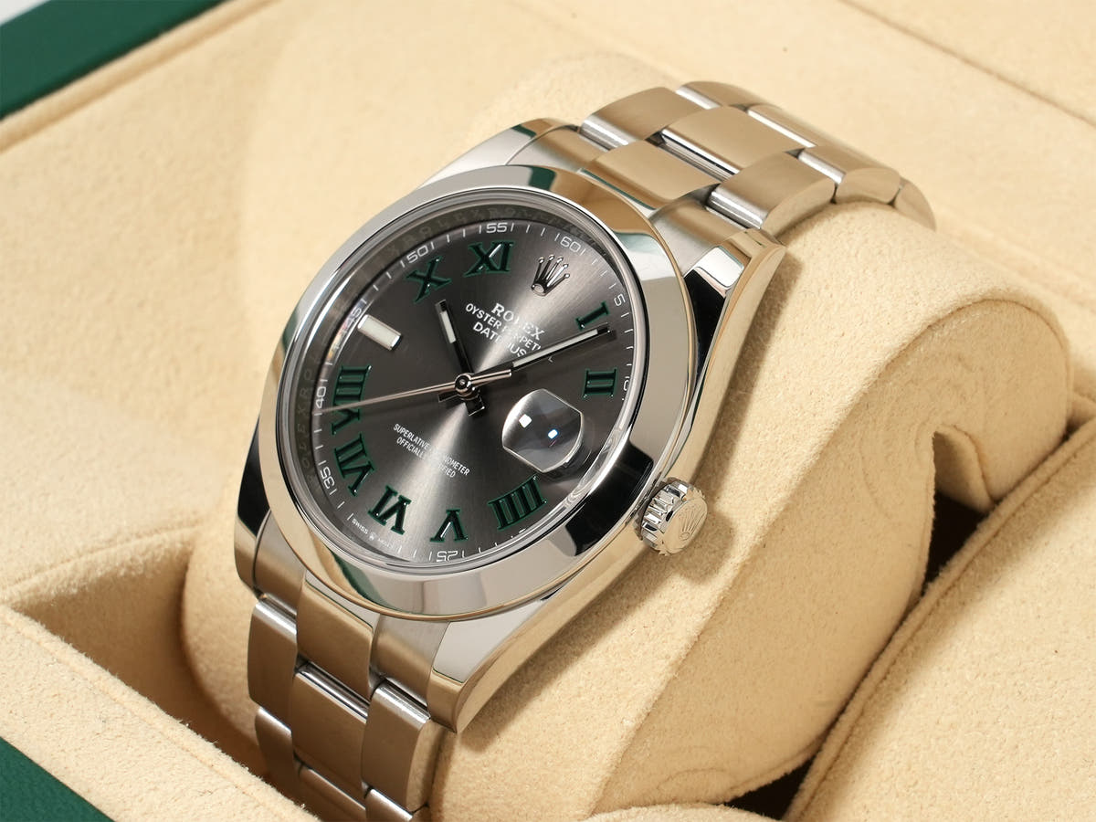 ロレックス デイトジャスト41 Ref.126300 SS スレートローマン文字盤 オイスターブレスレット 中古 uhjxxdew
