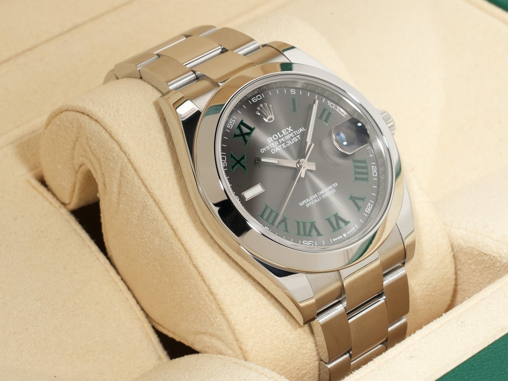ロレックス デイトジャスト41 Ref.126300 SS スレートローマン文字盤 オイスターブレスレット 中古 uhjxxdew