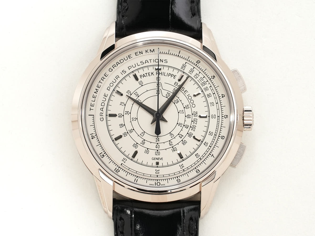 パテックフィリップ クロノグラフ Ref.5975G-001 WG シルバー文字盤 極美品 8qh2p3b3