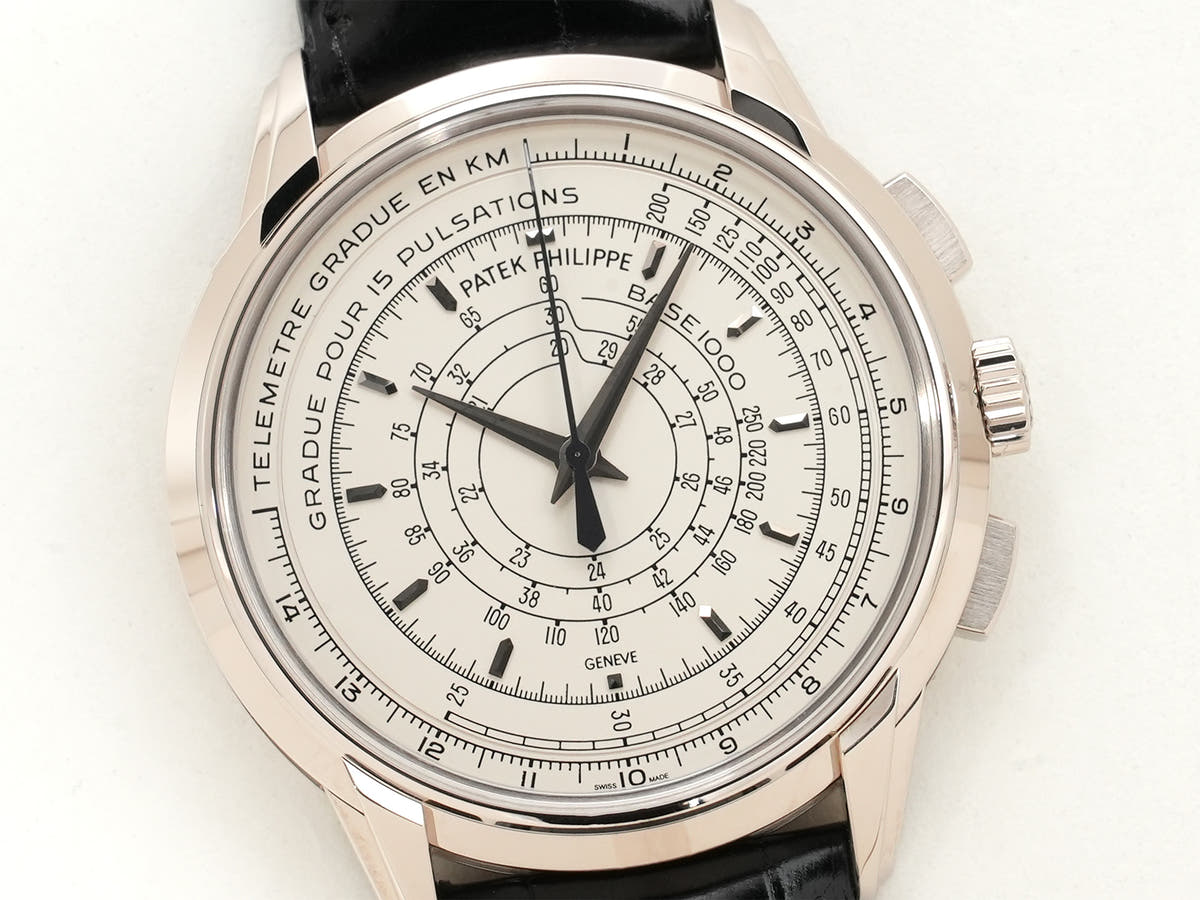 パテックフィリップ クロノグラフ Ref.5975G-001 WG シルバー文字盤 極美品 8qh2p3b3