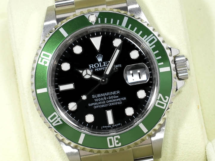 ロレックス サブマリーナー デイト Ref.16610LV ステンレススチール ブラック文字盤 美中古 nn3mbqqe