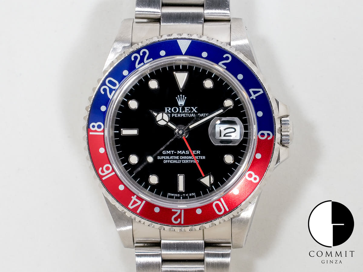 Pre-owned Rolex GMT-Master Ref. 16700 Stainless Steel Black Dial Oyster Bracelet 9duioawv