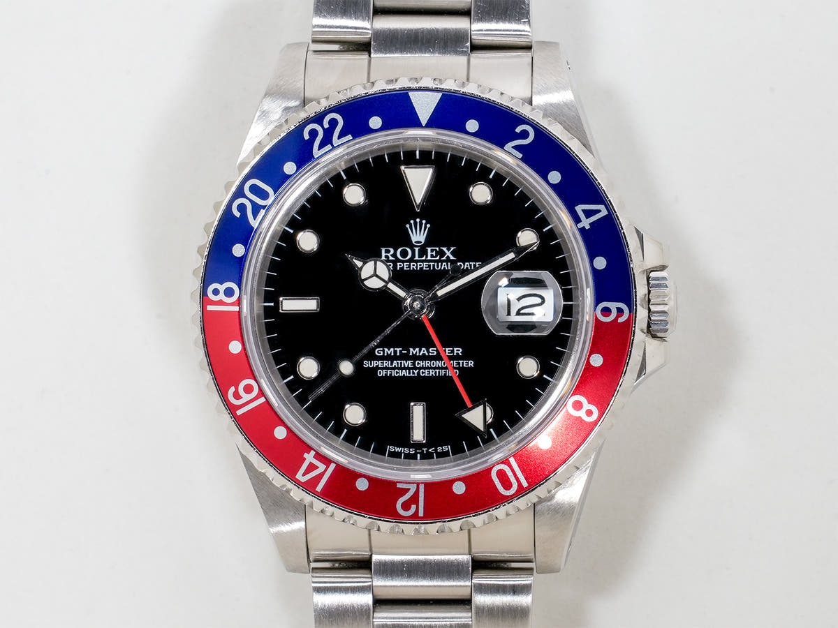 Pre-owned Rolex GMT-Master Ref. 16700 Stainless Steel Black Dial Oyster Bracelet 9duioawv