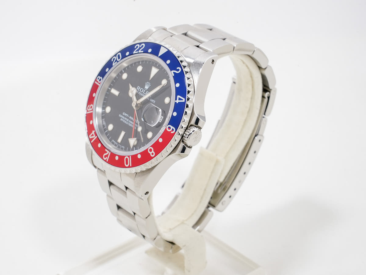 Pre-owned Rolex GMT-Master Ref. 16700 Stainless Steel Black Dial Oyster Bracelet 9duioawv