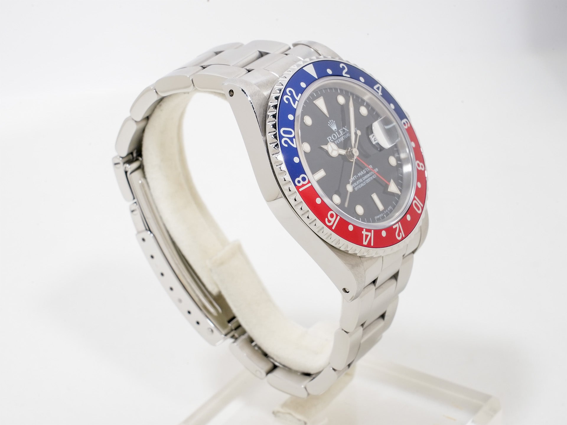 Pre-owned Rolex GMT-Master Ref. 16700 Stainless Steel Black Dial Oyster Bracelet 9duioawv
