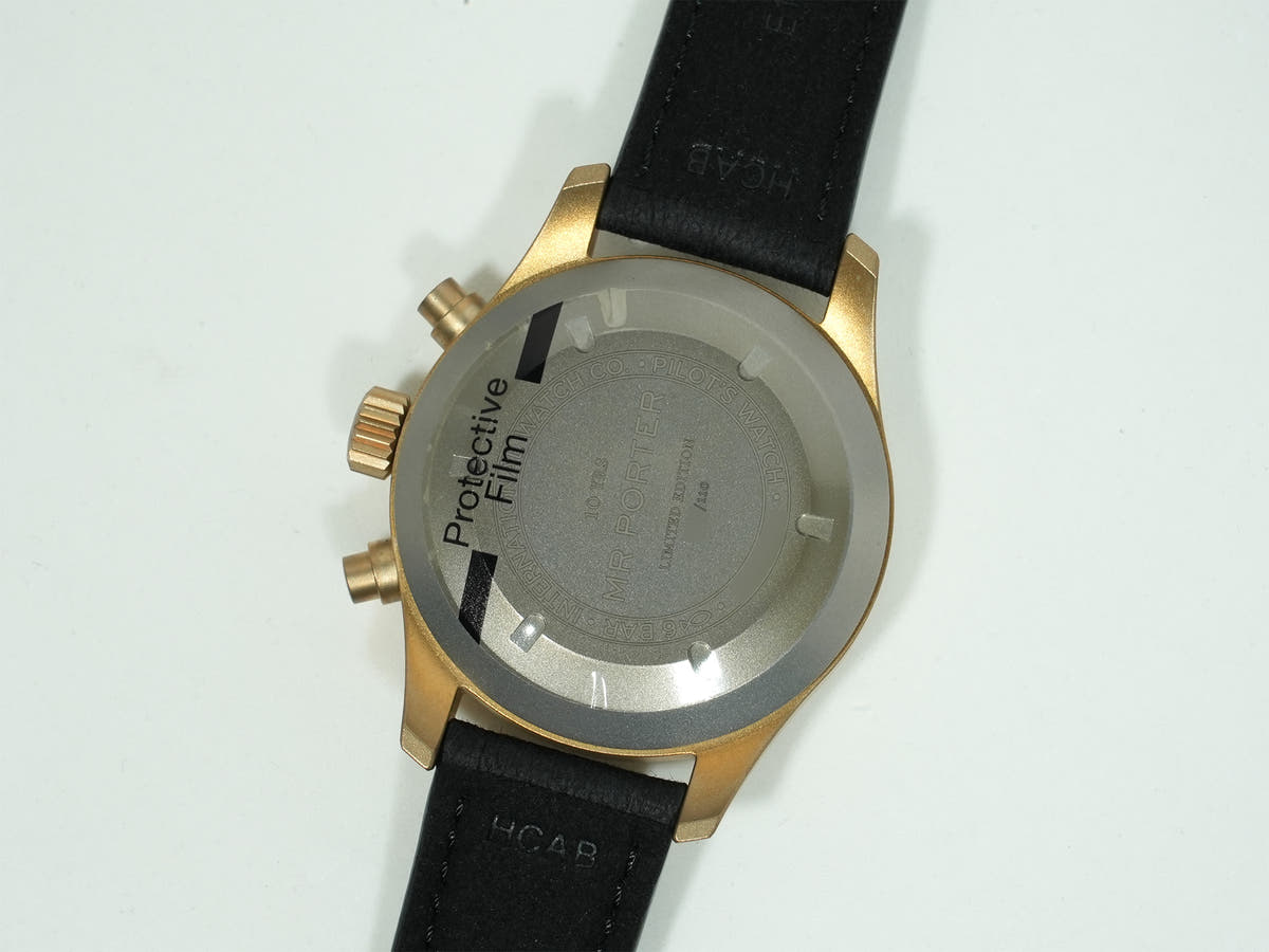 IWC パイロット・ウォッチ・クロノグラフ “10イヤーズ・オブ MR PORTER” Ref.IW387907 Bronze ブラック文字盤 未使用 yf9wyvaq