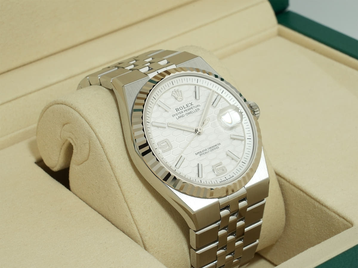ロレックス ランドドゥエラー Ref.127334 SS/WG ホワイト文字盤 未使用 onokoehq