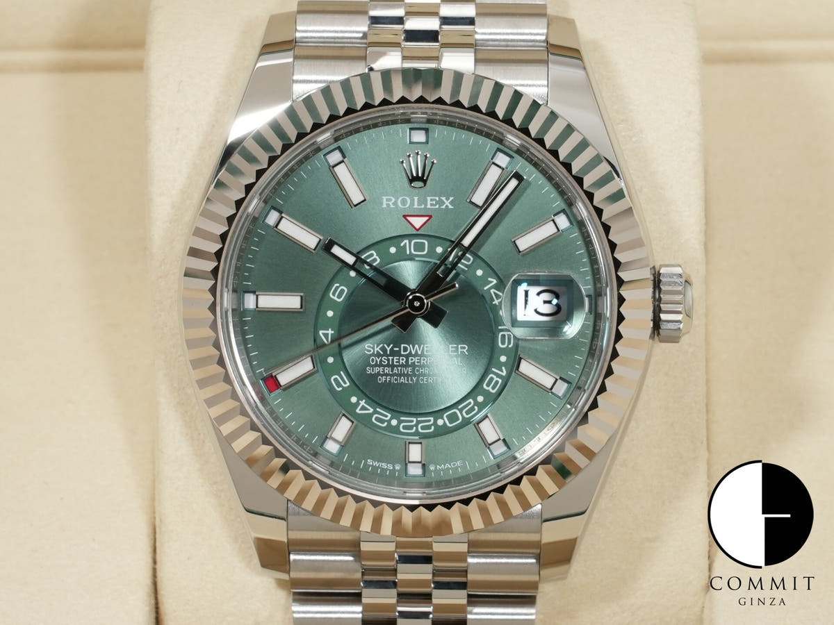 ロレックス スカイドゥエラー Ref.336934 SS/WG ミントグリーン文字盤 ジュビリーブレスレット 未使用 ewsjcgg8