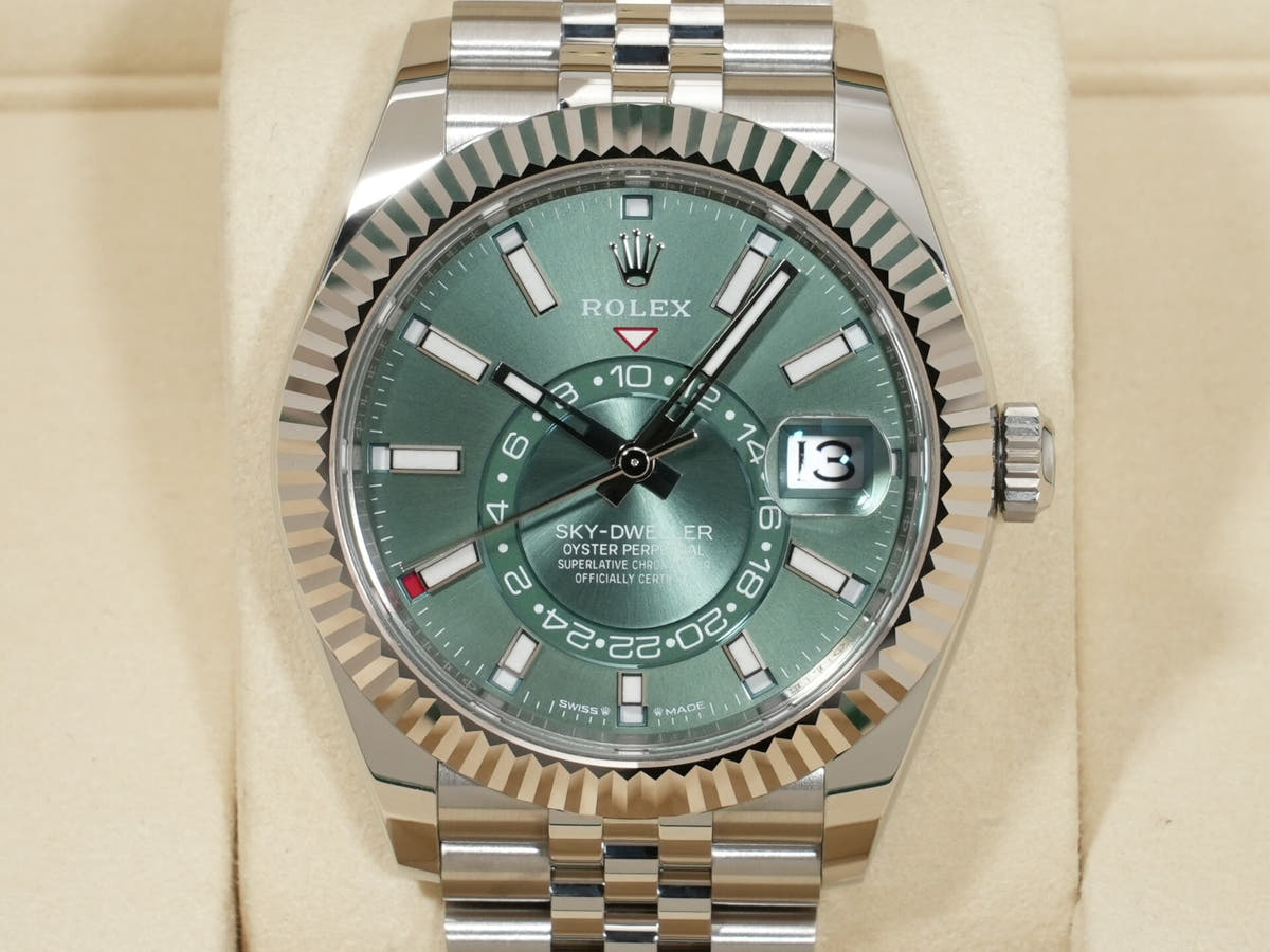ロレックス スカイドゥエラー Ref.336934 SS/WG ミントグリーン文字盤 ジュビリーブレスレット 未使用 ewsjcgg8