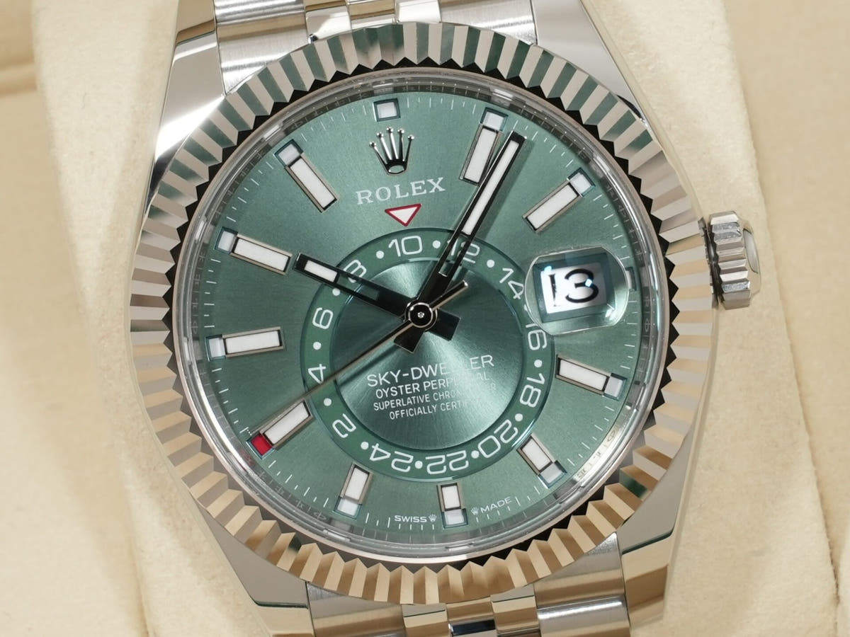 ロレックス スカイドゥエラー Ref.336934 SS/WG ミントグリーン文字盤 ジュビリーブレスレット 未使用 ewsjcgg8