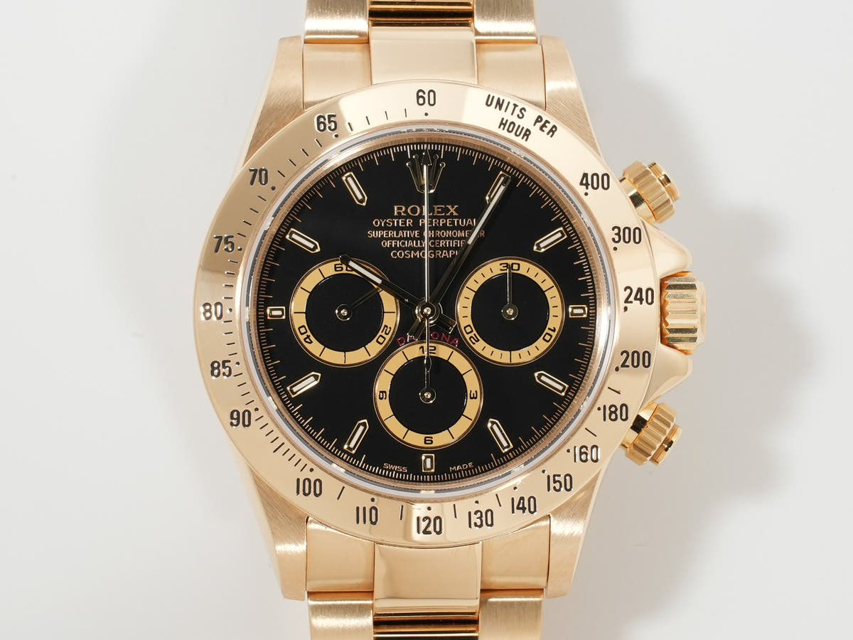 ロレックス デイトナ エルプリメロ Ref.16528 18KYG ブラック文字盤 美品 h657pfp3