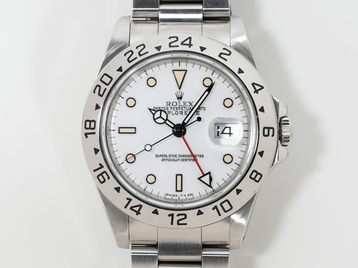 ロレックス エクスプローラーII Ref.16570 SS ホワイト文字盤 中古 au5xwsir