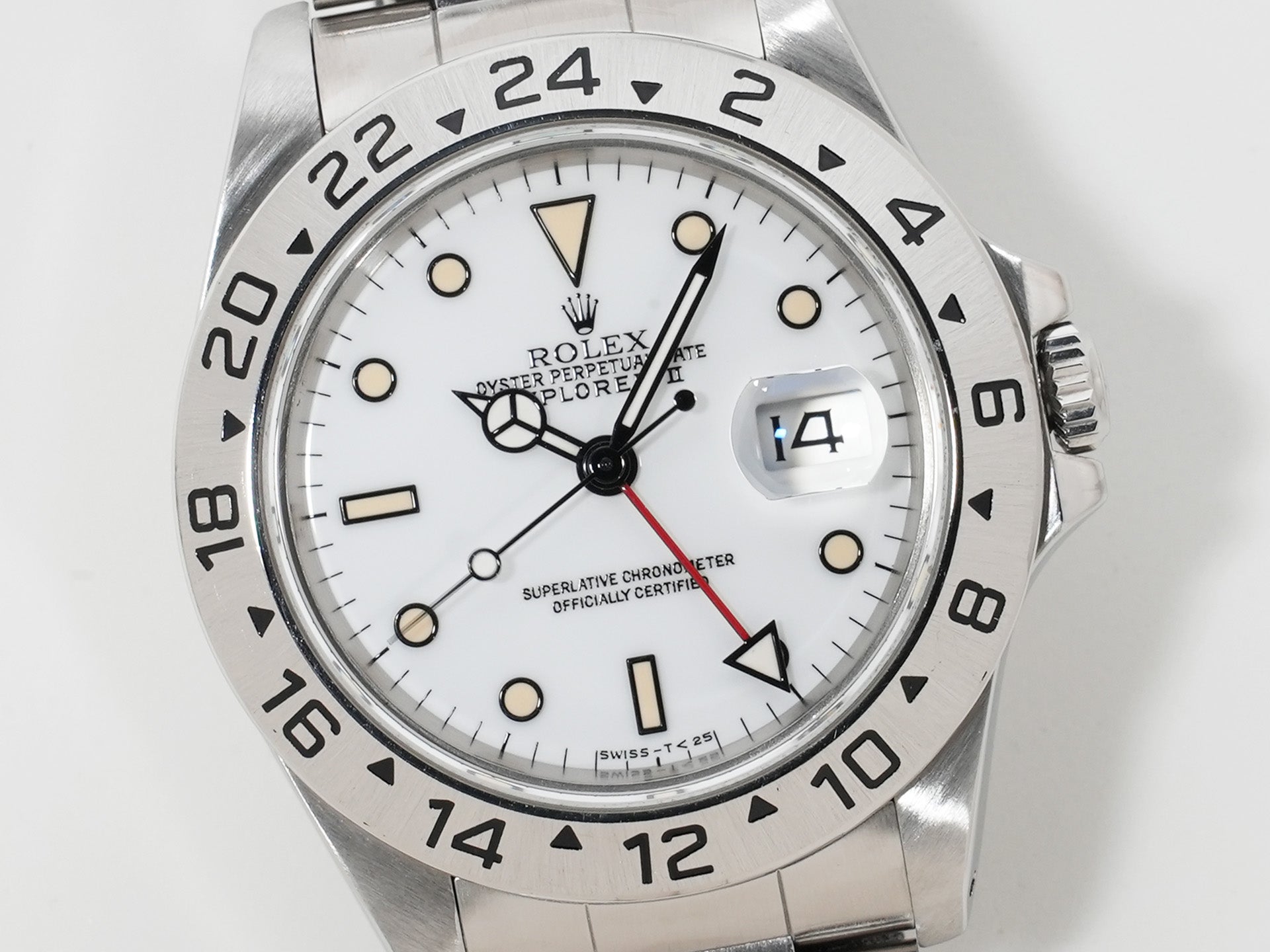 ロレックス エクスプローラーII Ref.16570 SS ホワイト文字盤 中古 au5xwsir