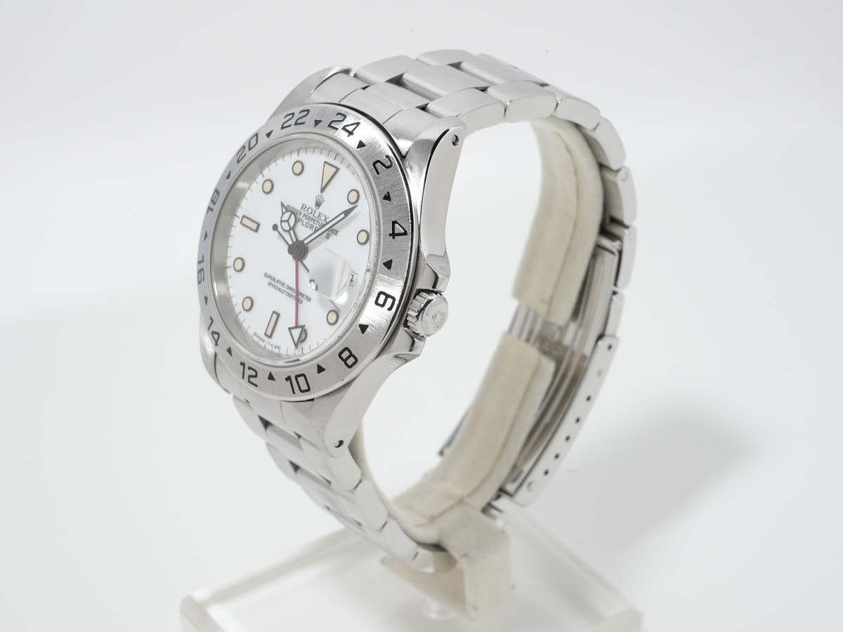 ロレックス エクスプローラーII Ref.16570 SS ホワイト文字盤 中古 au5xwsir