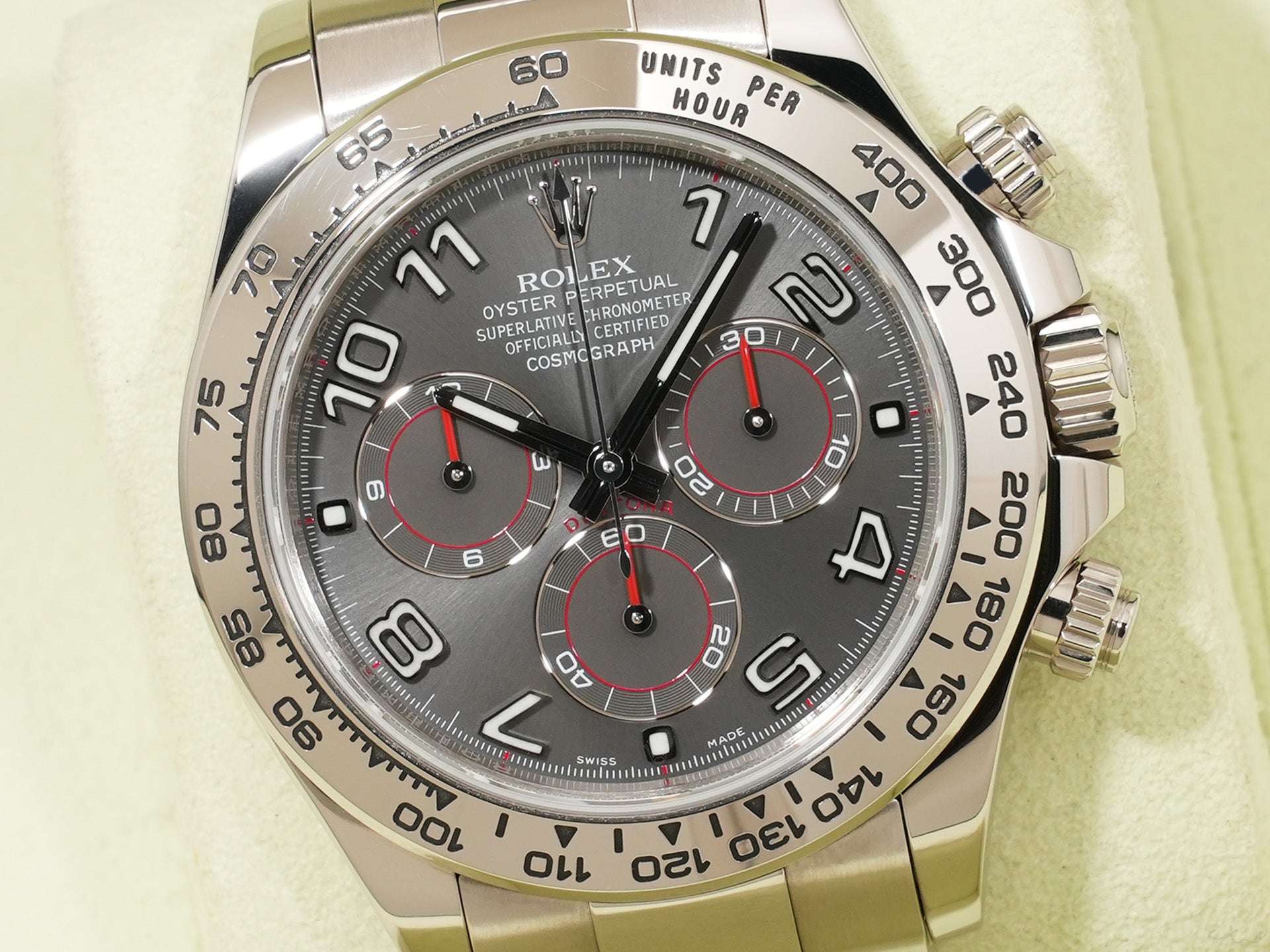 Rolex Daytona Ref. 116509 18K White Gold Gray Arabic Dial Pre-owned nxvjxa93