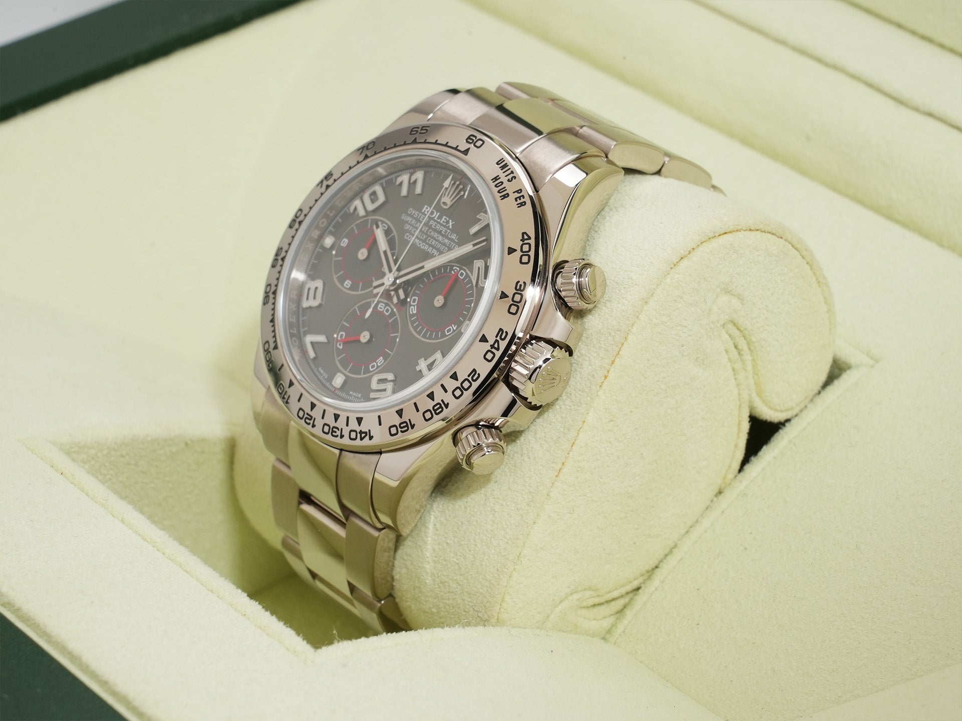 Rolex Daytona Ref. 116509 18K White Gold Gray Arabic Dial Pre-owned nxvjxa93