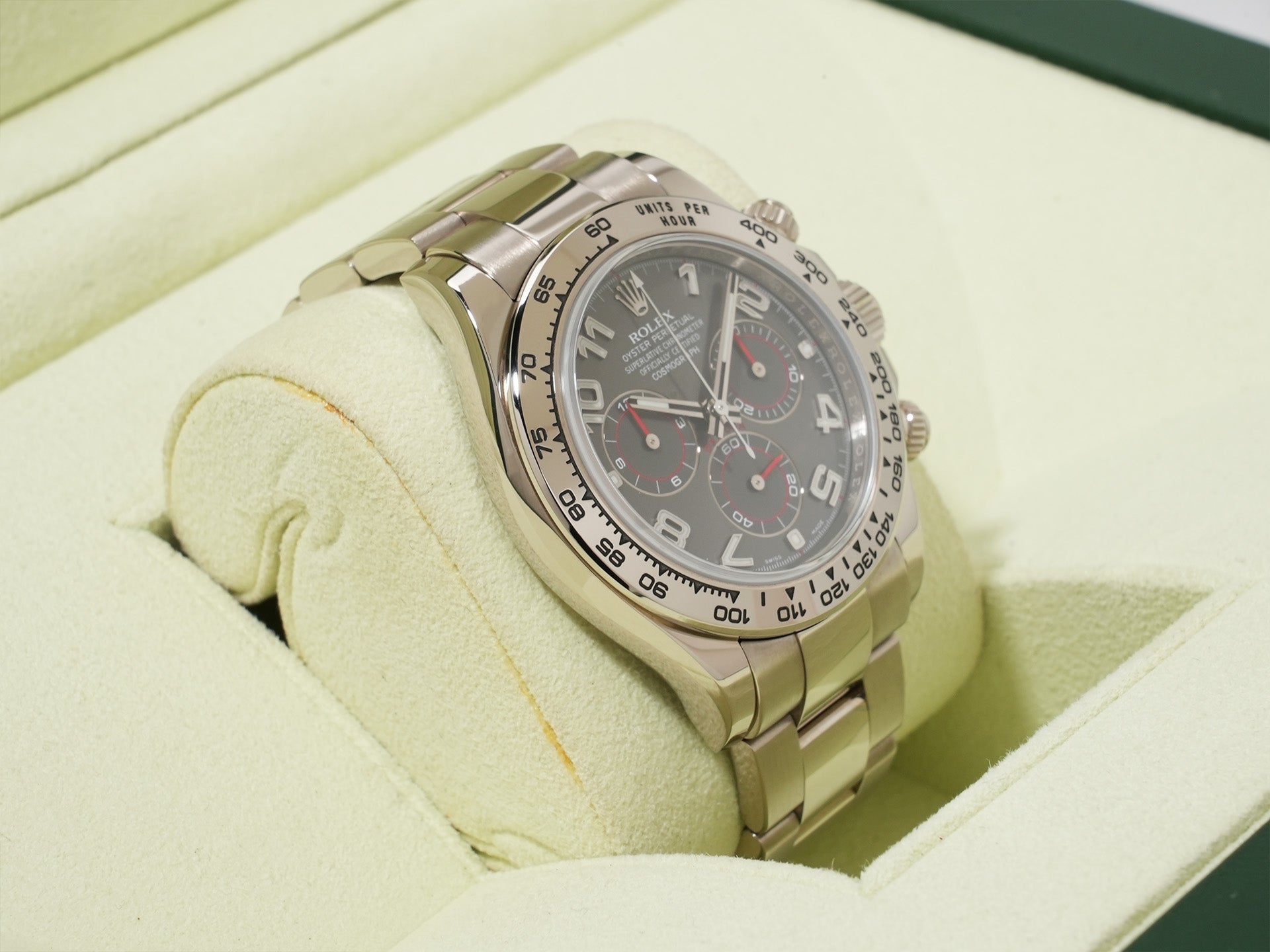 Rolex Daytona Ref. 116509 18K White Gold Gray Arabic Dial Pre-owned nxvjxa93